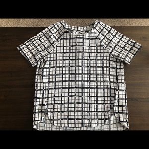 Black and white blouse